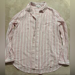 beachlunchlounge Morgan Button-Down Shirt in Pink Bloom(Medium)